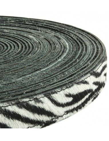 COURROIE CUIR 20MM / POIL DE VACHE - FACON ZEBRE