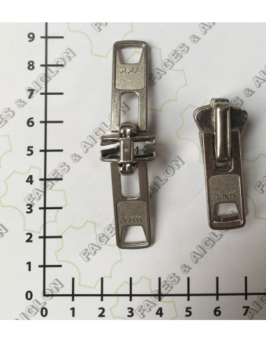 CURSEUR GEANT DOUBLE TIRETTE - col. NICKEL