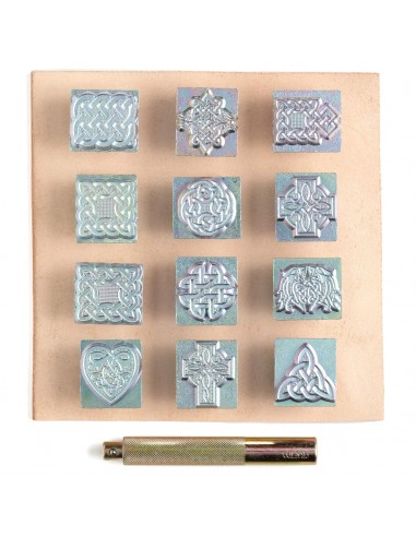 ART.8161 - COFFRET 12 MOTIFS A FRAPPER CELTES - TANDY LEATHER