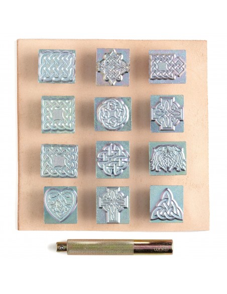 ART.8161 - COFFRET 12 MOTIFS A FRAPPER CELTES - TANDY LEATHER