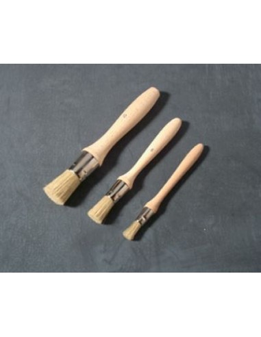 PINCEAU ROND MANCHE BOIS POUR COLLE