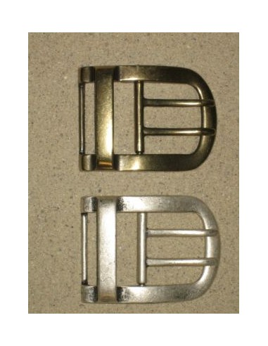 BOUCLE CEINTURE ZAMAK ACIER IM 7294 2 ARDILLONS LARGEUR 40MM