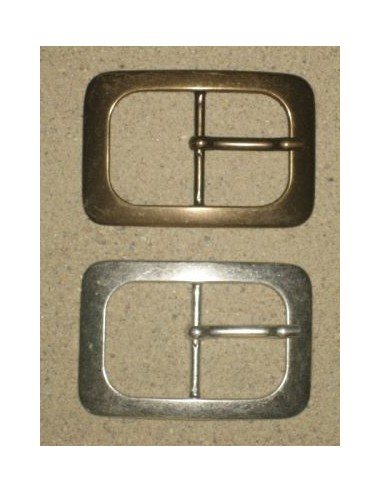 BOUCLE CEINTURE ZAMAK ACIER IM 7278 LARGEUR 40MM VIEIL ARGENT