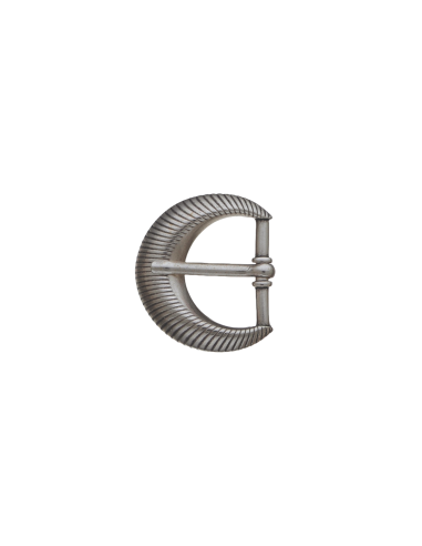 BOUCLE CEINTURE ZAMAK ACIER BYM 101816 VIEIL ARGENT