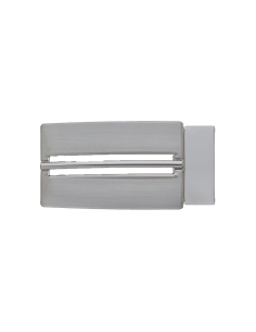 BOUCLE CEINTURE ZAMAK ACIER BYM 101211 LARGEUR 35MM NICKEL