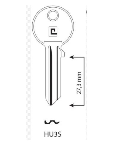 CLE/EBAUCHE HU3S - BOITE DE 100