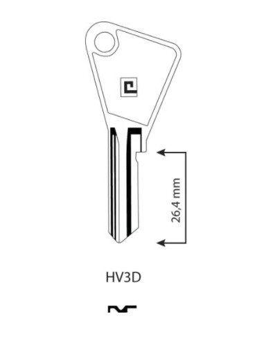 CLE/EBAUCHE HV3D - BOITE DE 100