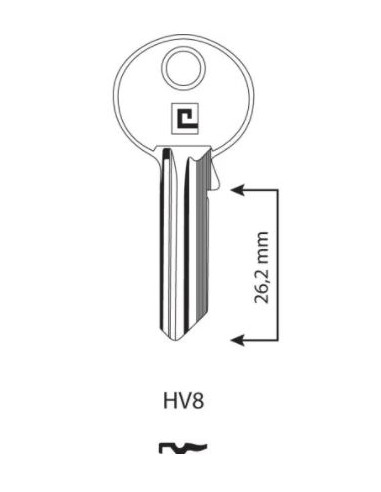 CLE/EBAUCHE HV8 - BOITE DE 100