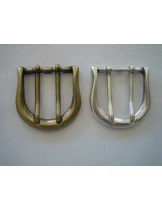 BOUCLE CEINTURE ZAMAK ACIER FB 34175 2 ARDILLONS LARGEUR 40MM