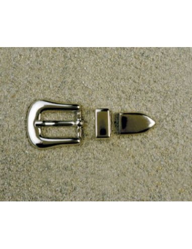 BOUCLE CEINTURE ZAMAK ACIER FB 1450 3 PARTIES 15MM NICKEL