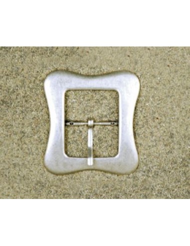 BOUCLE CEINTURE ZAMAK ACIER FB 1446 LARGEUR 40MM VIEIL ARGENT