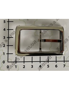 BOUCLE CEINTURE ZAMAK ACIER MG 12134 LARGEUR 25MM NICKEL