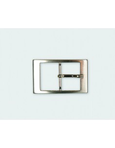 BOUCLE CEINTURE ZAMAK ACIER MG 10675 LARGEUR 35MM NICKEL SATINE