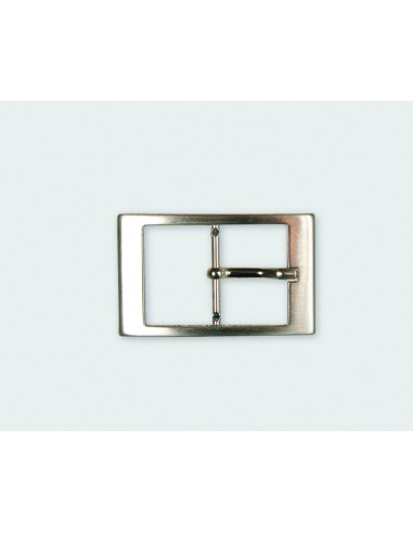 BOUCLE CEINTURE ZAMAK ACIER MG 10675 LARGEUR 35MM NICKEL SATINE