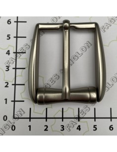 BOUCLE CEINTURE ZAMAK ACIER MG 12204 LARGEUR 35MM NICKEL OPAQUE