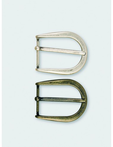 BOUCLE CEINTURE ZAMAK ACIER MG 11468 LARGEUR 40MM VIEIL ARGENT