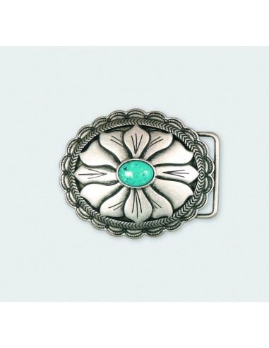 BOUCLE CEINTURE ZAMAK ACIER MG 10823 LARGEUR 40MM VIEIL ARGENT