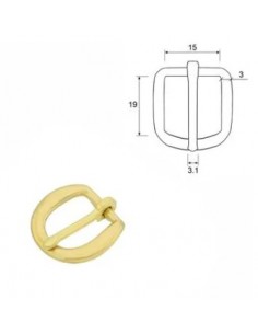 BOUCLE DE BRIDE 5B - 15MM - LAITON JAUNE