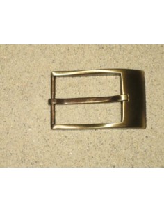 BOUCLE CEINTURE ZAMAK ACIER P1218 LARGEUR 30MM OR VIEILLI SATINE