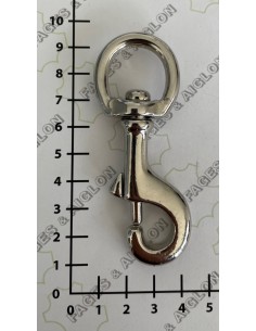 MOUSQUETON LAITON TOURNANT A POMPE/TIRETTE - BELIERE DEMI-RONDE 2083