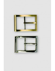 BOUCLE CEINTURE ZAMAK ACIER P1234 LARGEUR 35MM NICKEL SATINE