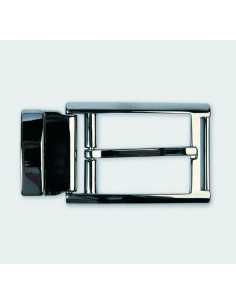 BOUCLE CEINTURE ZAMAK ACIER P7333 LARGEUR 35MM NICKEL SATINE