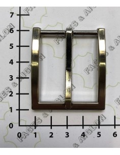BOUCLE CEINTURE ZAMAK ACIER LV 3504 LARGEUR 35MM NICKEL SATINE