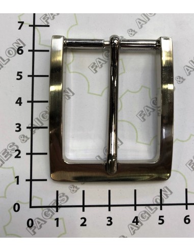 BOUCLE CEINTURE ZAMAK ACIER LV 3501 LARGEUR 35MM NICKEL SATINE