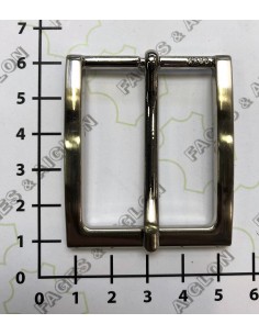 BOUCLE CEINTURE ZAMAK ACIER LV 3502 LARGEUR 35MM NICKEL SATINE