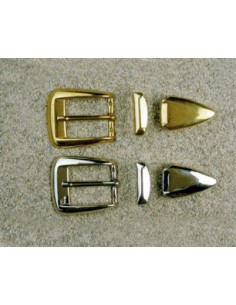 BOUCLE CEINTURE LAITON MIL 1005 3 PARTIES LARGEUR 25MM
