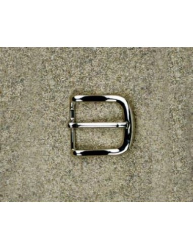 BOUCLE CEINTURE LAITON MIL 569 LARGEUR 35MM NICKEL SATINE