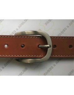 BOUCLE CEINTURE ZAMAK ACIER MG 12054 LARGEUR 35MM NICKEL SATINE