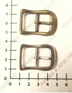 BOUCLE CHAUSSURE ZAMAK ACIER WB 846 LARGEUR 20MM