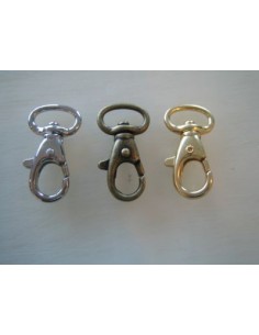 MOUSQUETON TOURNANT A POMPE - TIRETTE - BELIERE OVALE J17