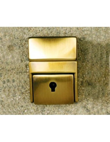 FERMOIR SERRURE STYLE CARTABLE RECTANGLE POUR SAC MAROQUINERIE 7299