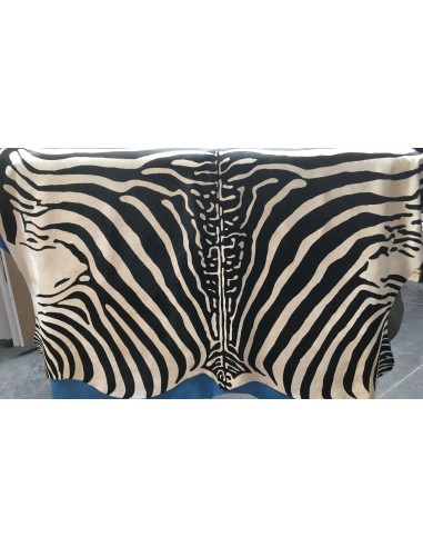 VACHE POILS IMPRIME NATUREL ZEBRE