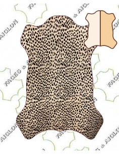 DEMI-PEAU BOVIN POILS SERIGRAPHIE GUEPARD