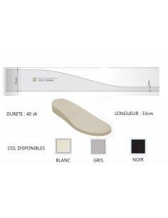 SEMELLE COMPENSEE 40 ShA 25X5MM LONGUEUR 33cm