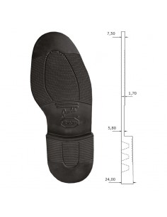 SEMELLE MONOBLOC GUMLITE 2810 BOLOGNA NOIR - VIBRAM