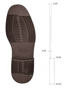 SEMELLE MONOBLOC CAOUTCHOUC 2094 LIENZ MARRON - VIBRAM