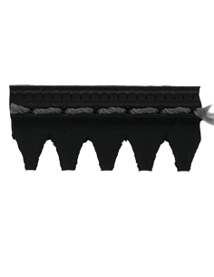 TREPOINTE ELASTOMERE CAOUTCHOUC COUSUE CRANTEE NR44