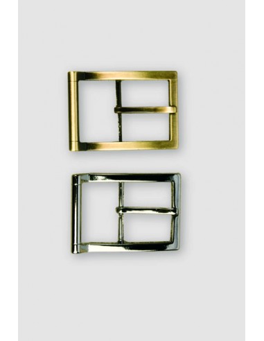 BOUCLE CEINTURE ZAMAK ACIER P1234 LARGEUR 35MM NICKEL SATINE