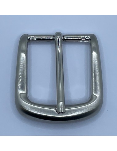 BOUCLE CEINTURE LAITON MIL 702 LARGEUR 35MM NICKEL SATINE