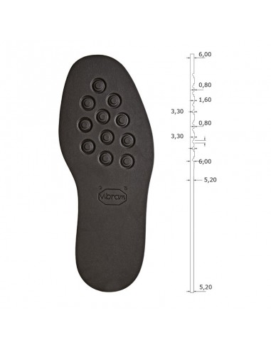 SEMELLE PLATE CAOUTCHOUC 2055 ETON 45/46 TAILLE 12 - VIBRAM