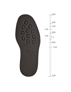 SEMELLE PLATE CAOUTCHOUC 2055 ETON 43/44 TAILLE 10 - VIBRAM 2