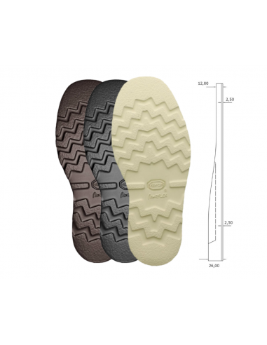 SEMELLE COMPENSEE MICROCELLULAIRE CRISTY MORFLEX TABAC - VIBRAM