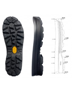 SEMELLE CUVETTE CAOUTCHOUC 1218A SNIPER - VIBRAM