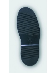 SEMELLE VILLE MONOBLOC CAOUTCHOUC STRIEE DAUPHIN LUXE NOIR