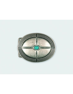 BOUCLE CEINTURE ZAMAK ACIER MG 10809 LARGEUR 40MM VIEIL ARGENT