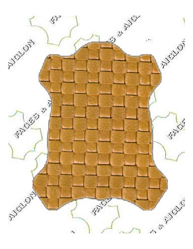 TRESSE SUR CHEVRE PLEIN 4MM EN LARGEUR 0.7M